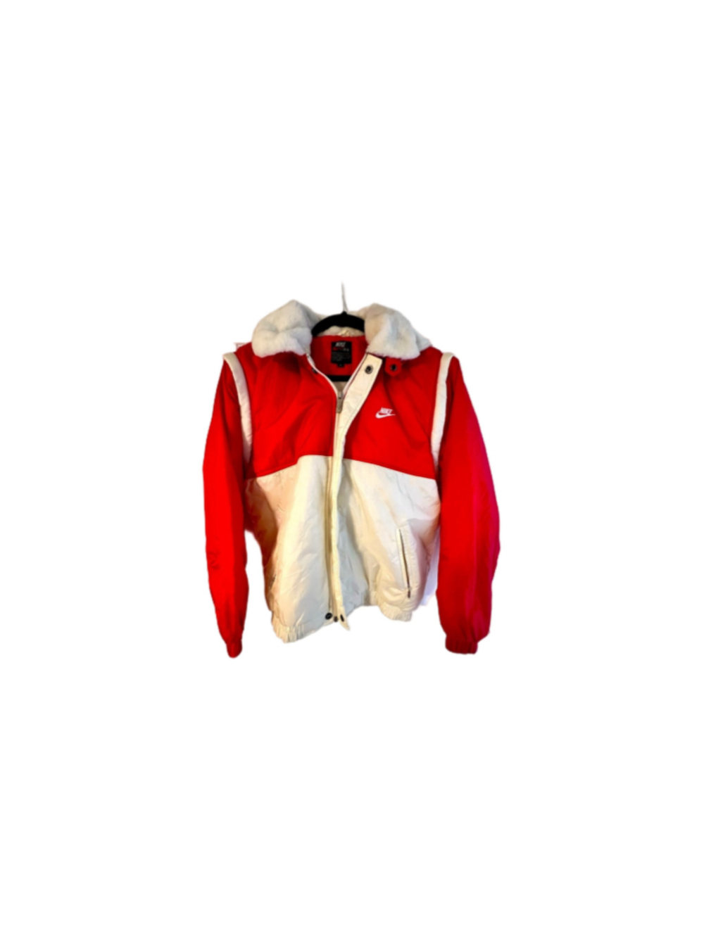 Nike Vintage Reversible Puffer Vest Size M Red and White